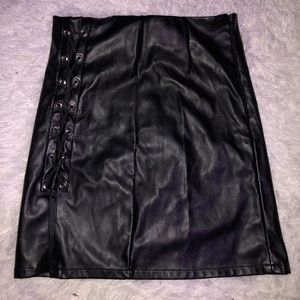Faux leather skirt